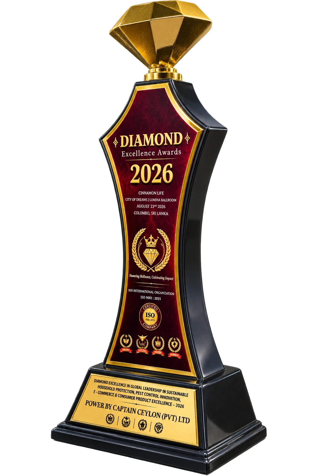 Diamond Excellence Awards 2026 trophy